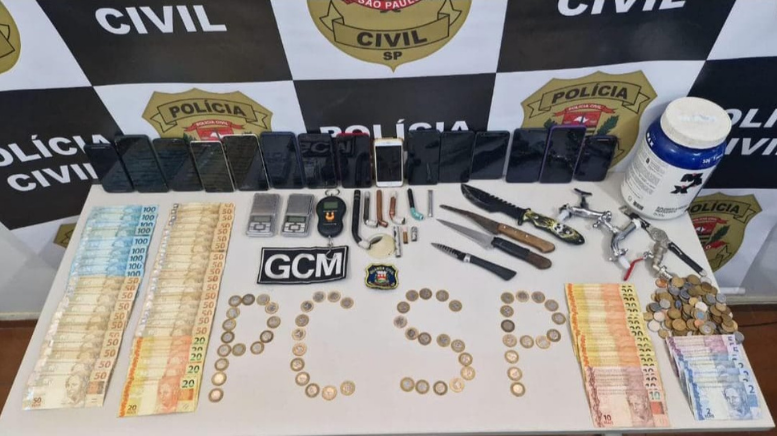 Operação da Polícia Civil e GCM termina com prisão por tráfico em Monte Alto (Foto: GCM/Monte Alto)