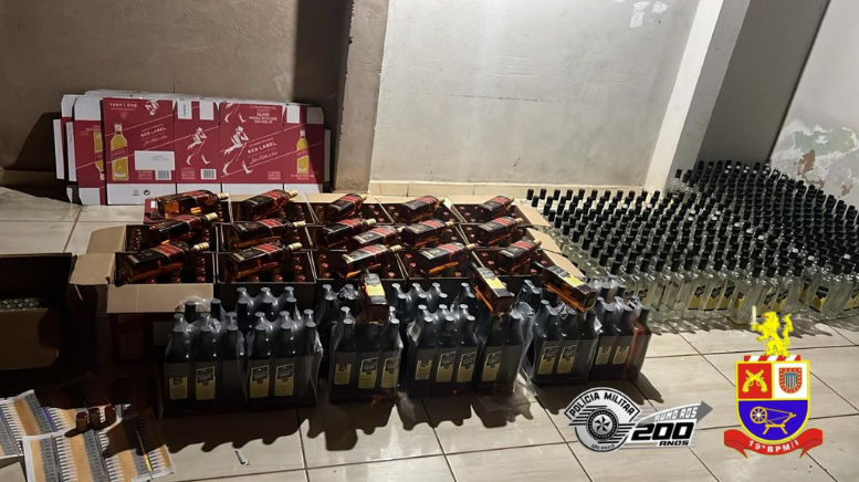 Polícia Militar descobre depósito de uísque falsificado em Cosmópolis (Foto: 19º BPM/I)