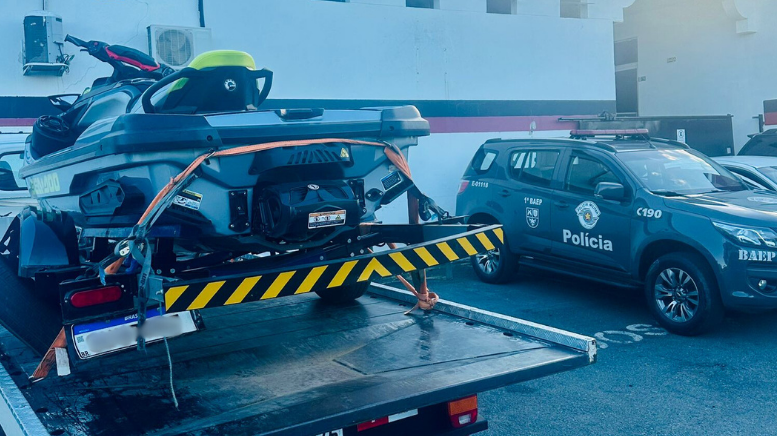 BAEP recupera jet-ski roubado e prende envolvido com carro dublê em Campinas (Foto: 1º BAEP)