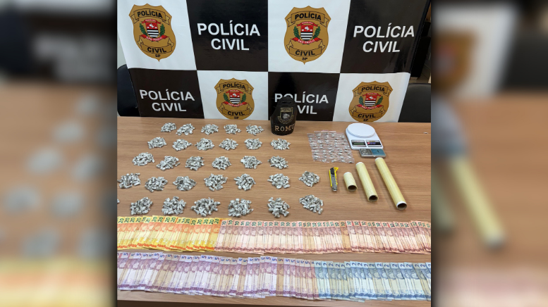 Polícia Civil apreende mais de 800 porções de droga e prende gerente do tráfico em Piracicaba (Foto: Polícia Civil)